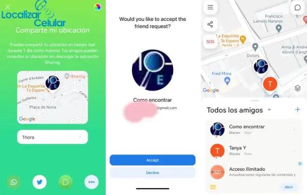 localizar celular whatsapp isharing