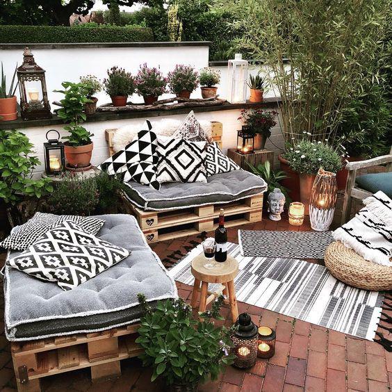 Decoración de terrazas con pallets