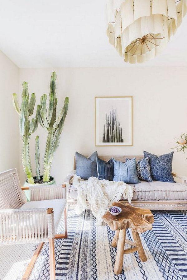 Decoración de interiores con cactus y suculentas
