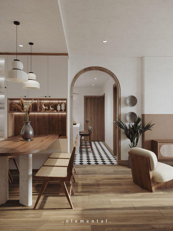 Decoración moderna estilo japandi 2023