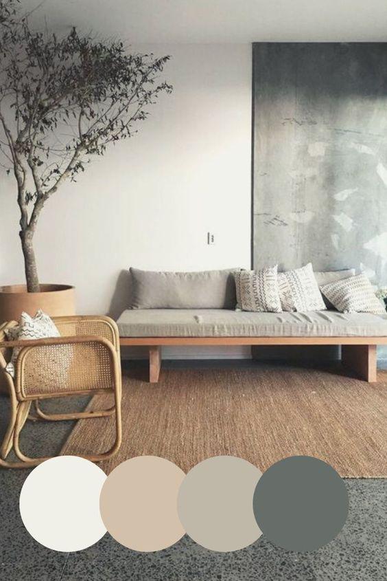 Colores para interiores estilo japandi