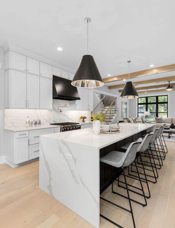 Lamparas colgantes para isla central