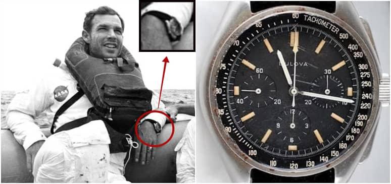 David Scott con su Bulova Lunar Pilot