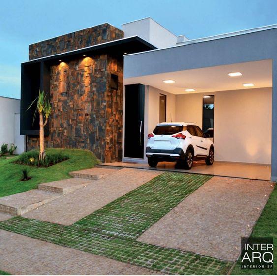 Fachadas de casas con elevación delantera o frontal