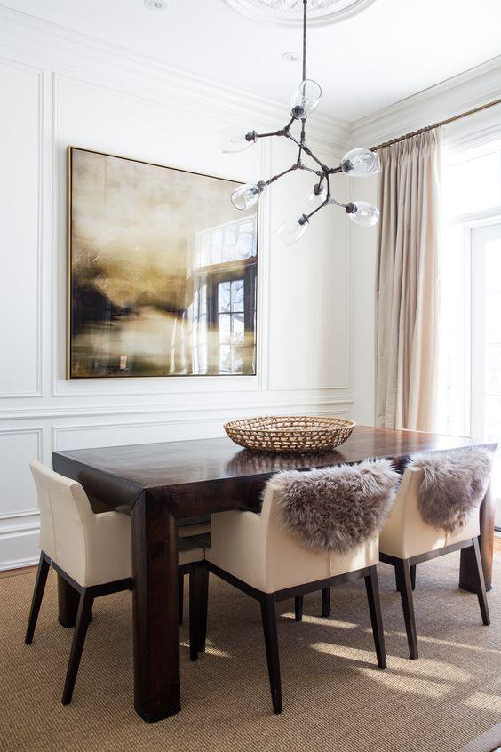 Diseños de molduras modernas para comedor