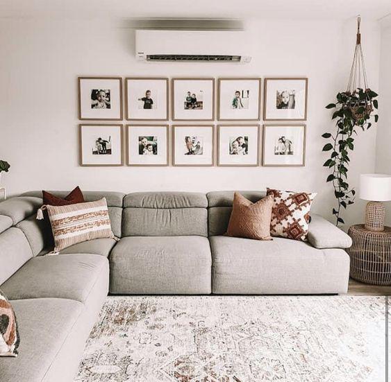 Composiciones de cuadros para decorar sala de estar