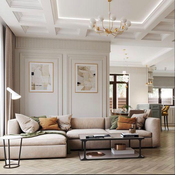 Decoración de interiores en tono gris cálido