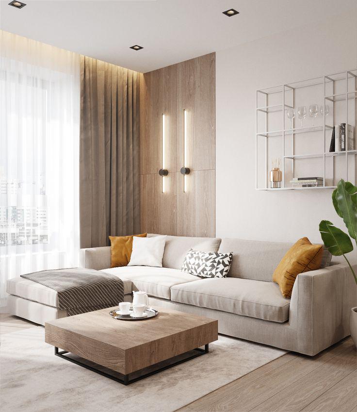 Interiores modernos con amarillo mostaza