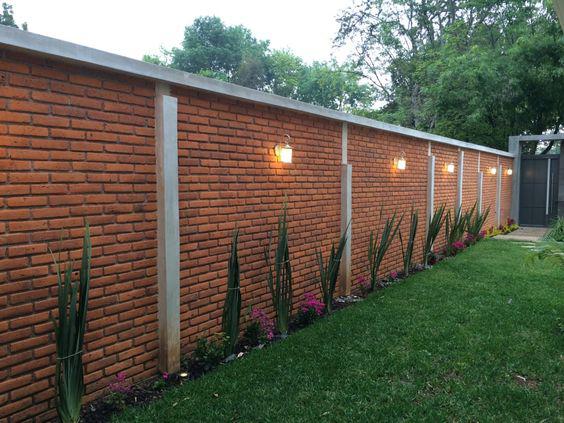 Cercas de ladrillo para casas con estilo