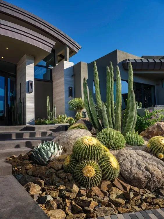 Fachadas de casas con jardín bohemio