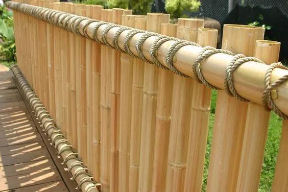 Valla de bambú para casas