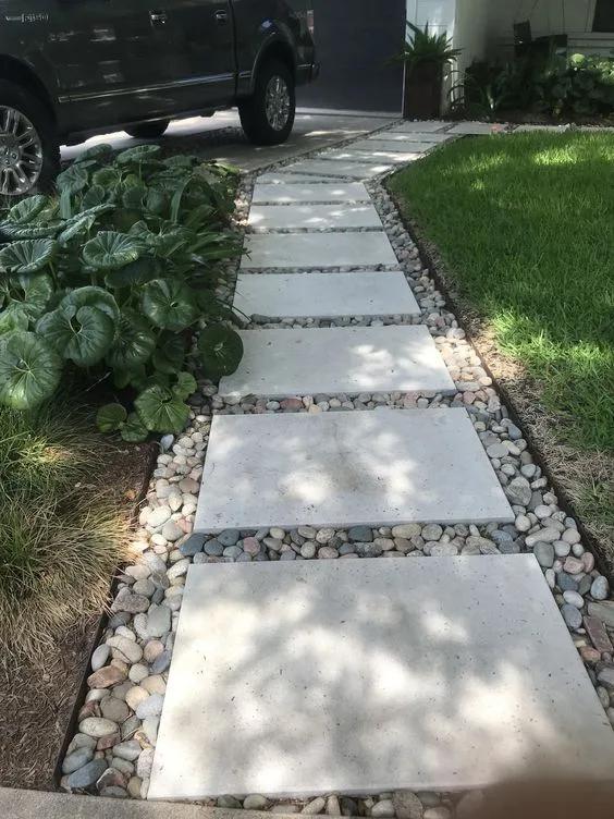 Pavimentación para jardines estilo contemporáneo