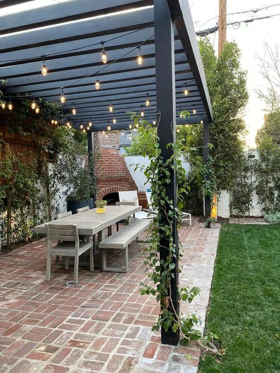 Pavimentación para jardines con ladrillo