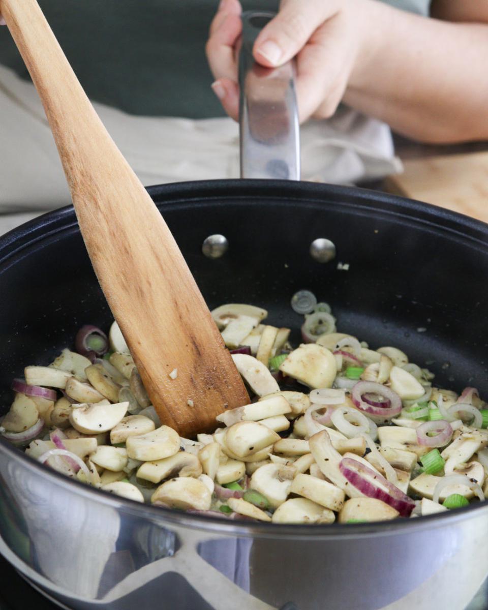 salsa crema champignon verdeo