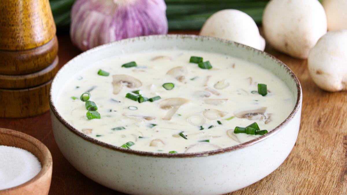 salsa crema verdeo champignon