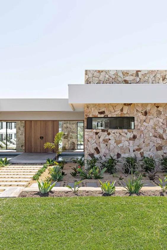 Jardinería para entradas exteriores