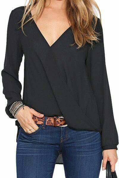blusas negras para mujer