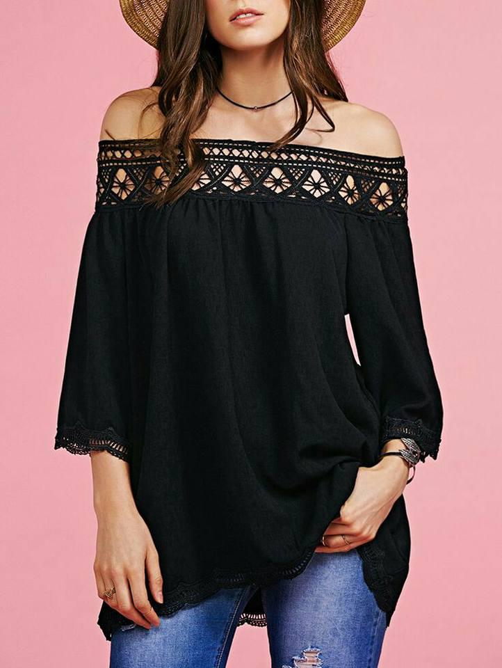blusas negras para mujer