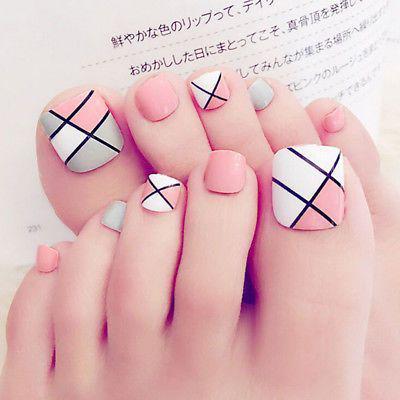 diseños de uñas para pies juveniles