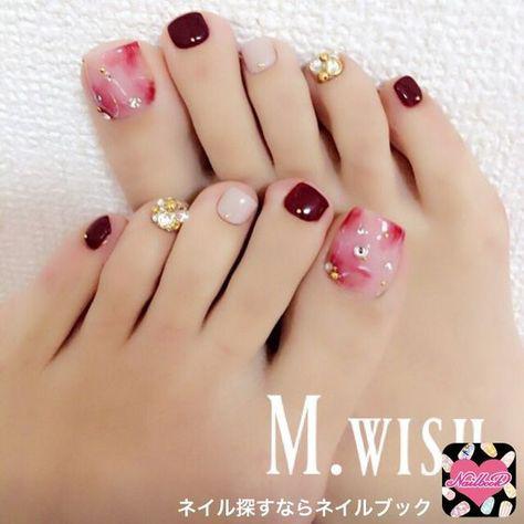 diseños de uñas para pies juveniles