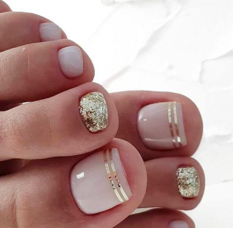 uñas decoradas pies elegantes