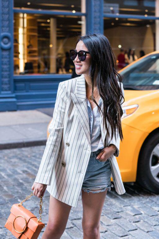 Ideas de outfits casuales con blazer y short