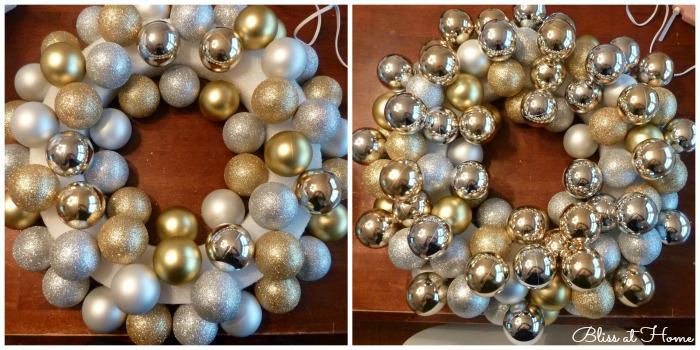 Como hacer Arreglos para la entrada de la casa en navidad con esferas