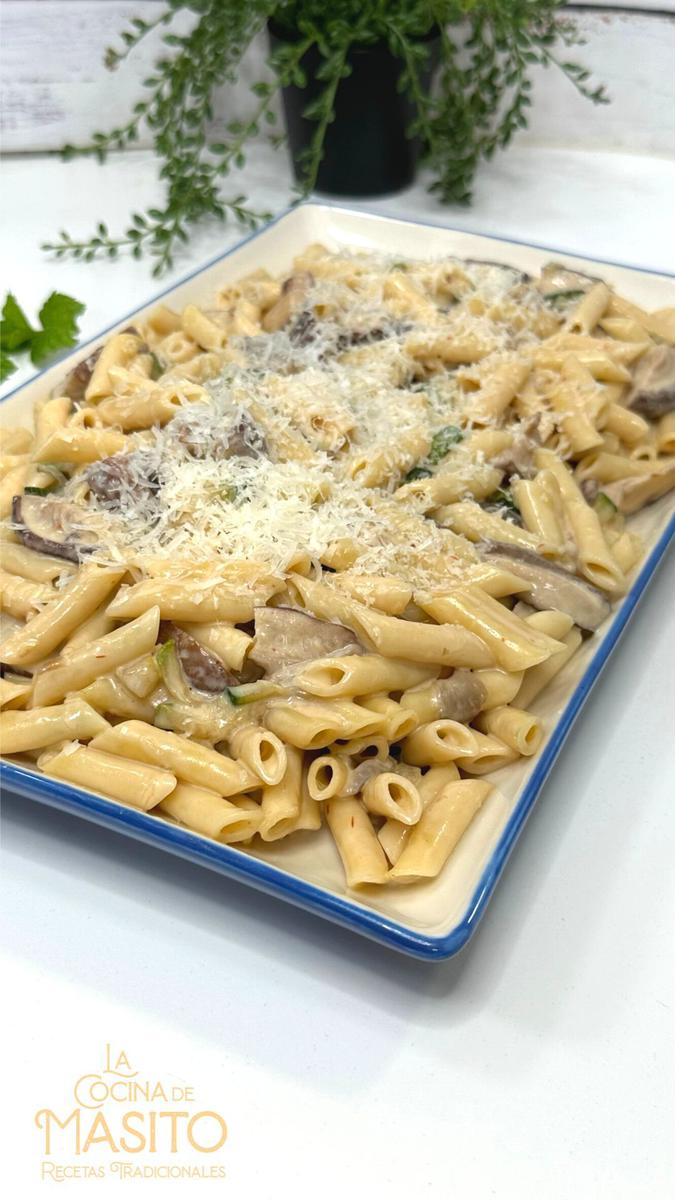 Macarrones en salsa de setas La cocina de Masito