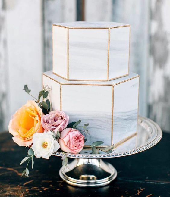 Pasteles con Formas geométricas