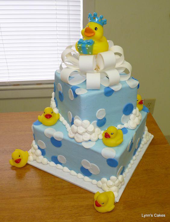 Diseños de pasteles para baby shower de patito