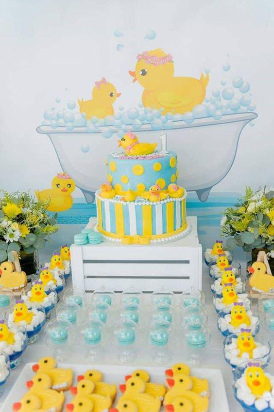 Ideas para baby shower con temática de patito