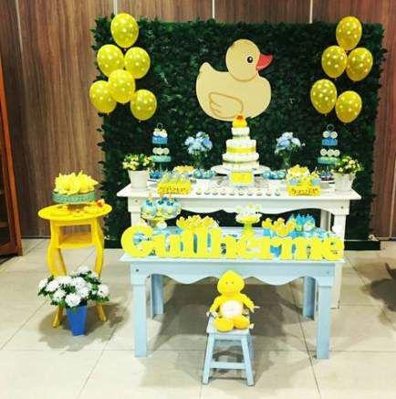 Mesas de postres temáticas de patito