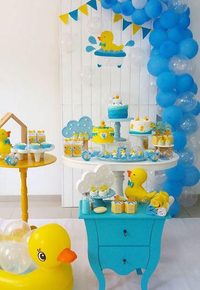 Mesas de postres temáticas de patito