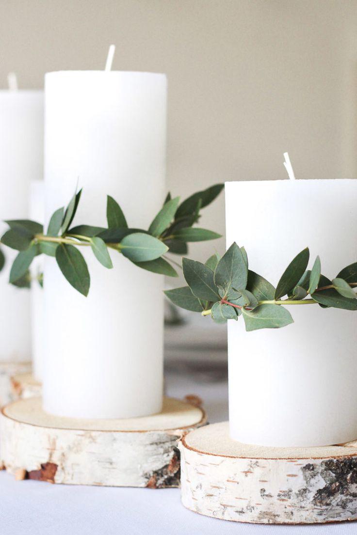 Centros de mesa con velas