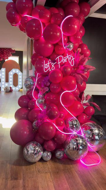 decoración rosa fucsia fiesta tematica 2