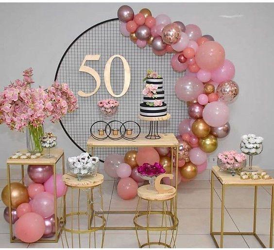 Fiesta de cumpleaños 50 para mujer