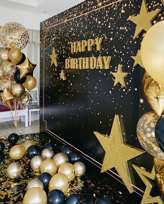 Decoración para una fiesta de cumpleaños 50