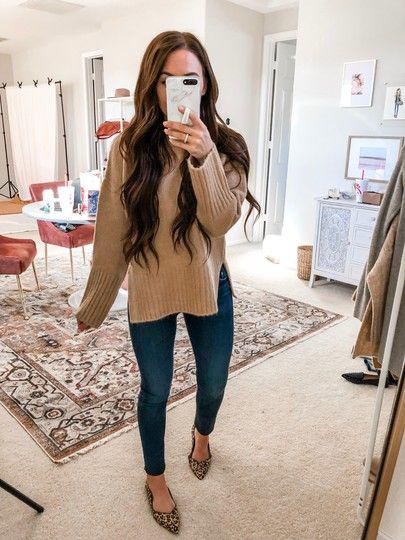 Outfits casuales con suéter y flats