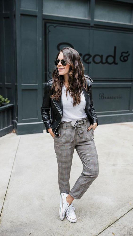 Outfits con pantalón a cuadros