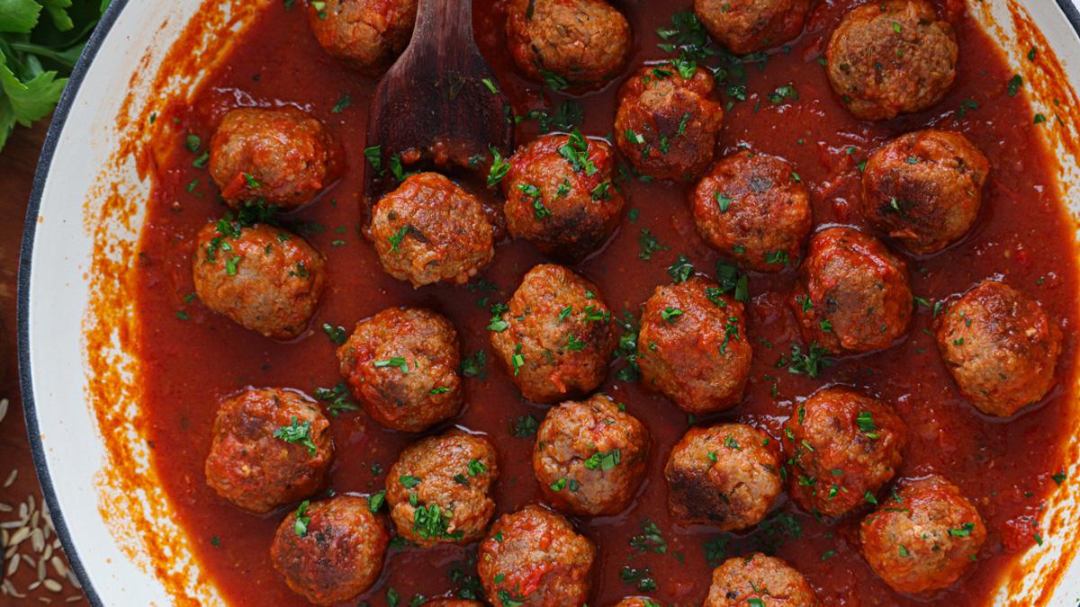 albondigas carne salsa facil rapido receta spaghetti