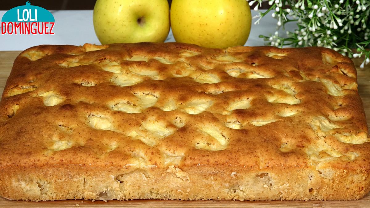 TARTA ESPONJOSA DE MANZANA. Tierna y jugosa tarta que gustara a todos en casa, se hace muy fácil y siempre queda deliciosa