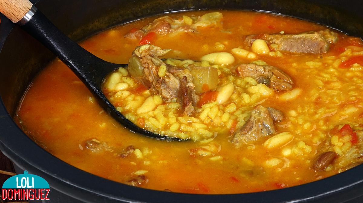 ALUBIAS CON ARROZ. Un plato de cuchara fácil rápido y delicioso que rinde mucho por poco dinero