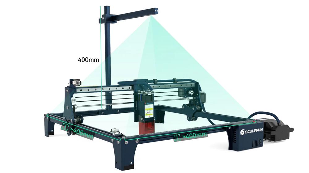 SCULPFUN CAM500 Instalada en una máquina láser