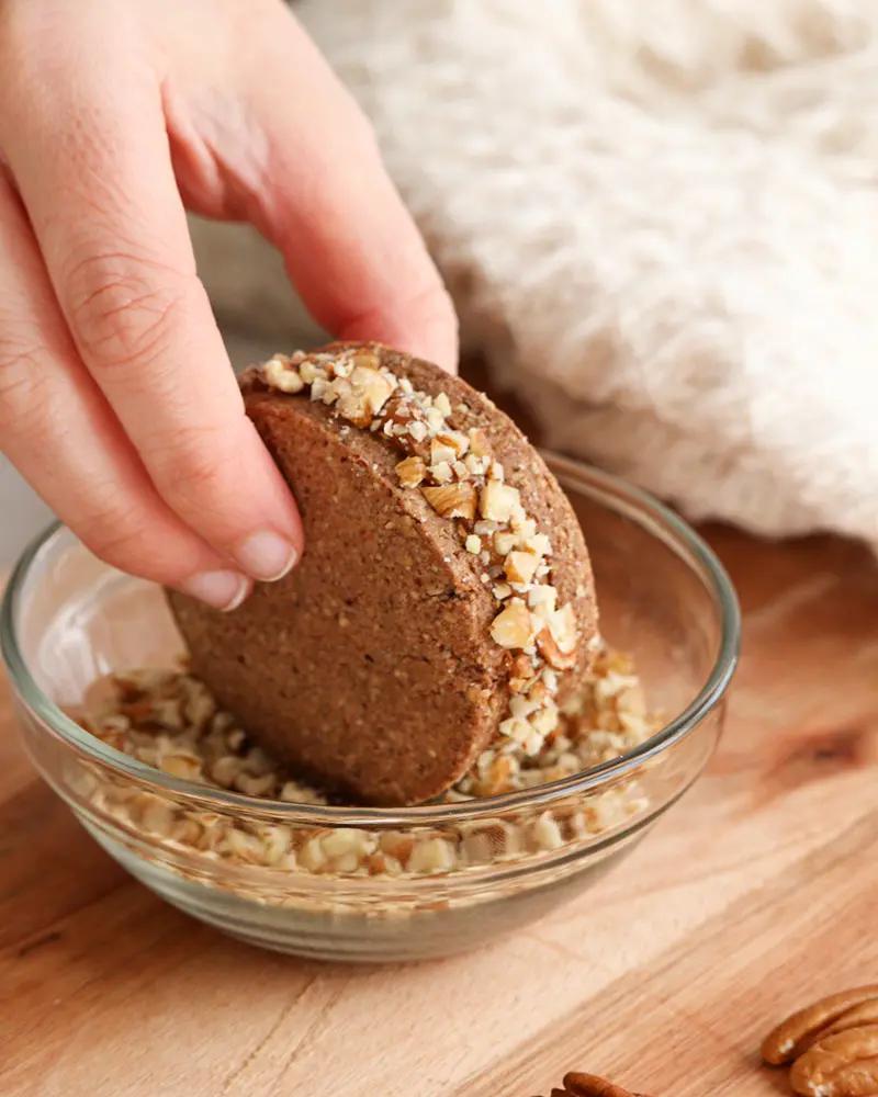 alfajores nuez dulce de leche cubrir nueces