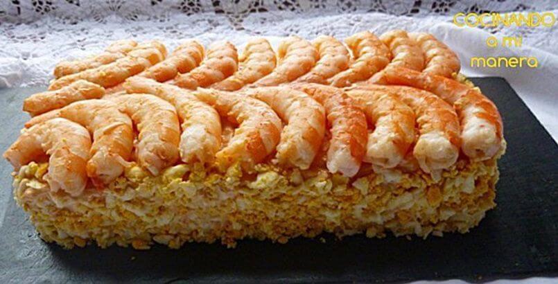 pastel de langostinos