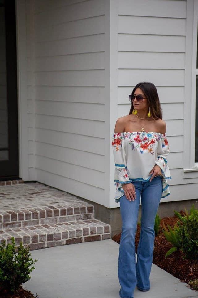 Blusas con hombros descubiertos primavera - verano