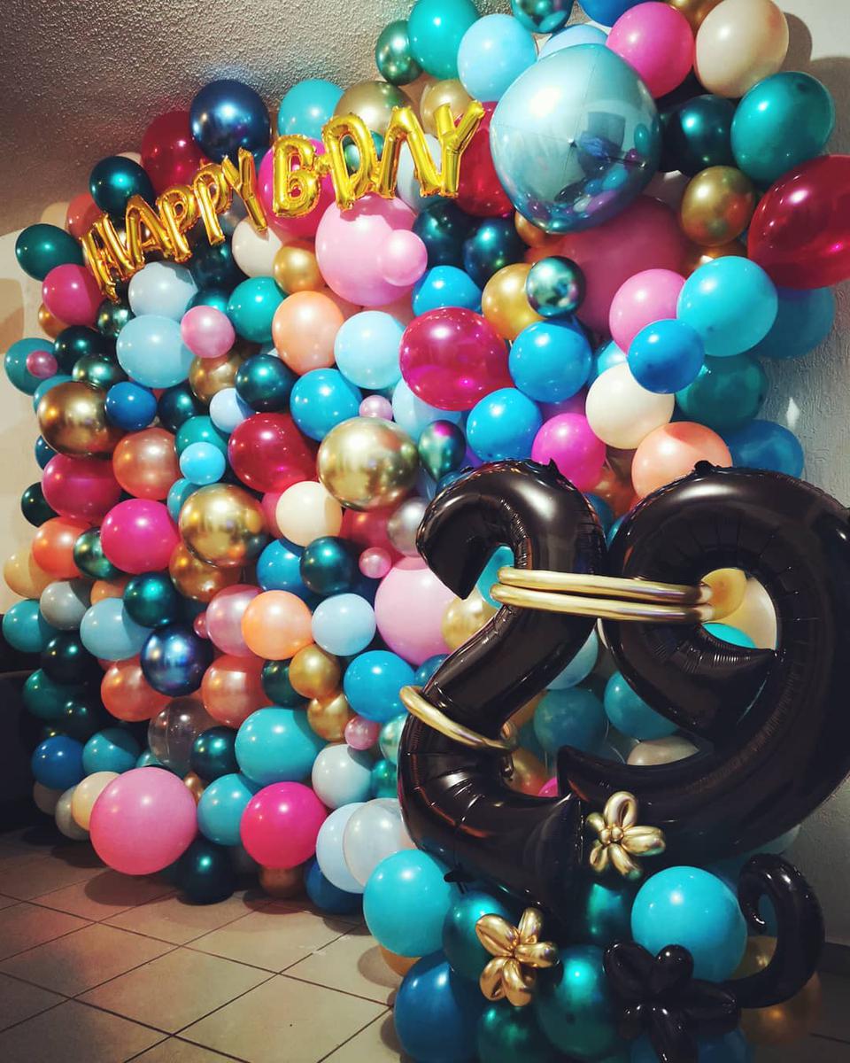 Arcos de globos modernos cuadrados