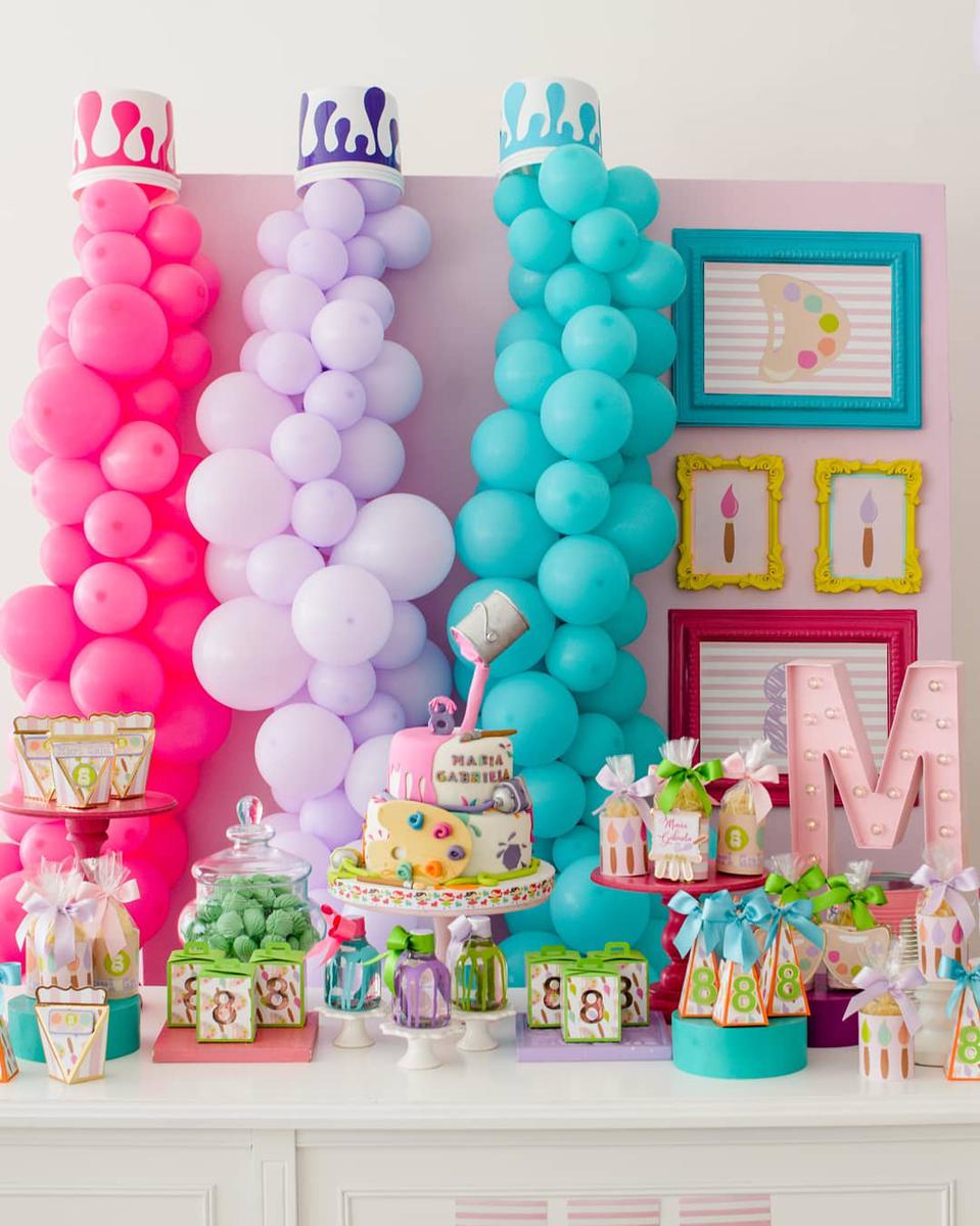 Arcos con globos de colores