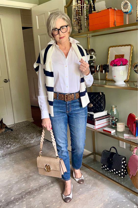 Looks con jeans y suéteres tejidos