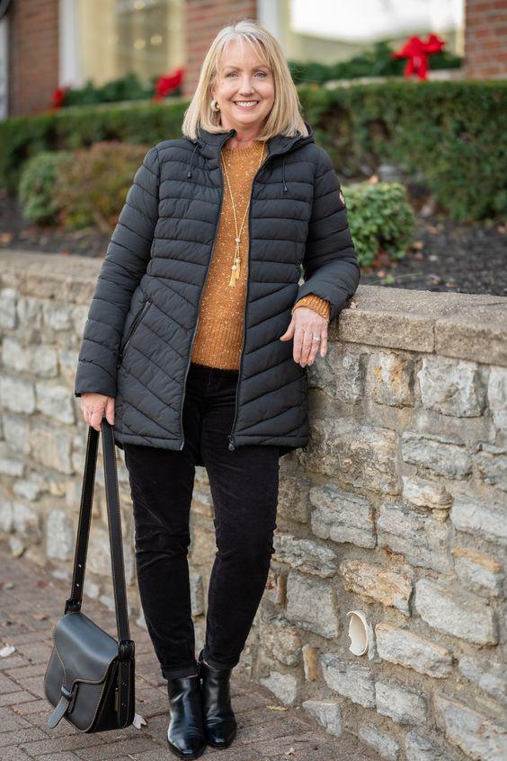 Chamarras puffer para mujeres maduras